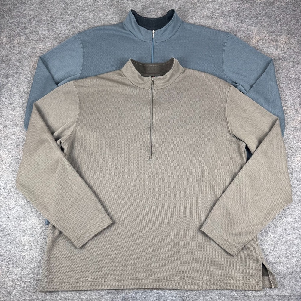 Vintage LL Bean 1/2 Zip Pullover Lightweight‎ Lot Of 2 Mens Large L *